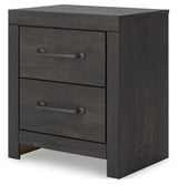 Hollivern Twin Panel Bed with Mirrored Dresser, Chest and 2 Nightstands in Dark Gray by Ashley at Eve Furniture