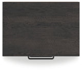 Hollivern Twin Panel Bed with Storage with Mirrored Dresser, Chest and Nightstand in Dark Gray by Ashley at Eve Furniture