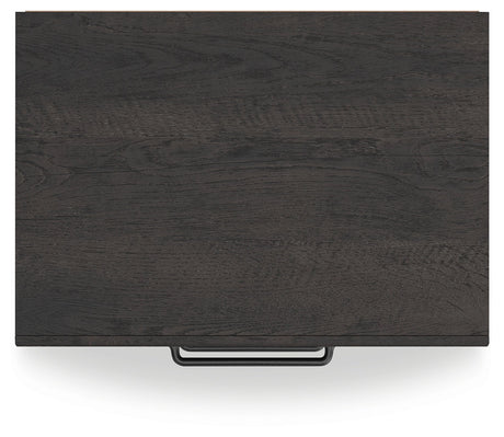 Hollivern Twin Panel Bed with Storage with Mirrored Dresser, Chest and Nightstand in Dark Gray by Ashley at Eve Furniture