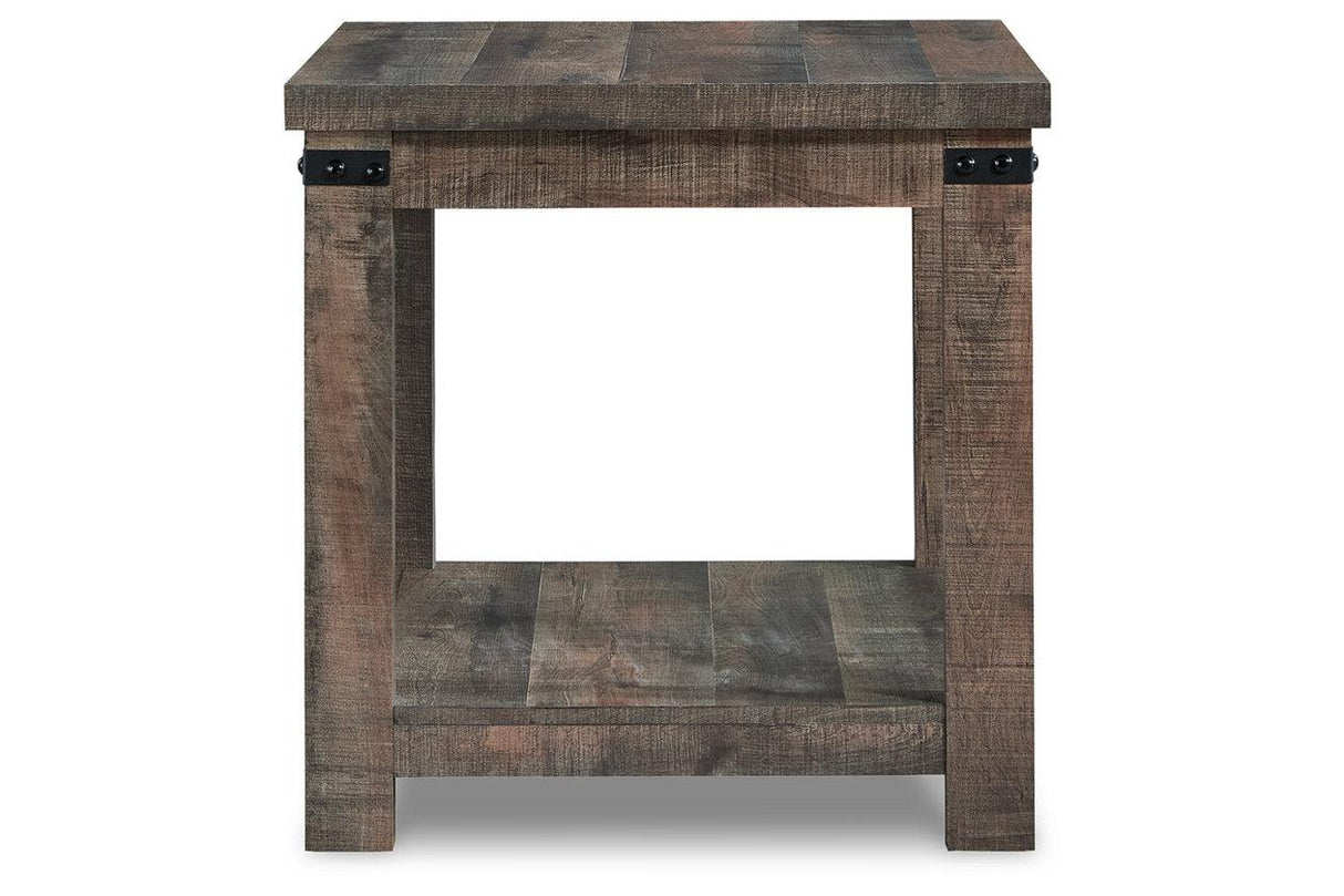 Hollum Rustic Brown End Table by Ashley at Eve Furniture