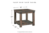 Hollum Rustic Brown Lift-top Coffee Table and 2 End Tables by Ashley at Eve Furniture