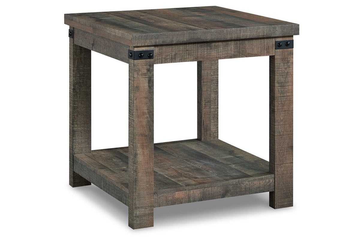 Hollum Rustic Brown Lift-top Coffee Table and 2 End Tables by Ashley at Eve Furniture