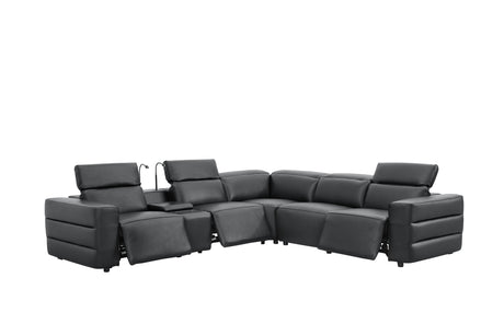 Holly Black Power Reclining Corner Sectional by New Era Innovations at Eve Furniture