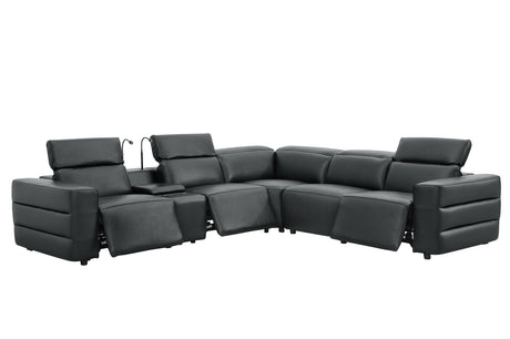 Holly Black Power Reclining Corner Sectional by New Era Innovations at Eve Furniture