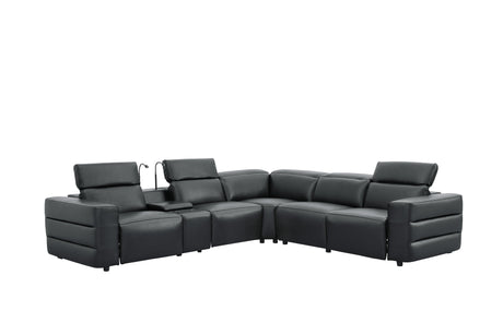Holly Black Power Reclining Corner Sectional by New Era Innovations at Eve Furniture