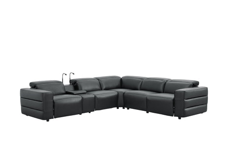 Holly Black Power Reclining Corner Sectional by New Era Innovations at Eve Furniture