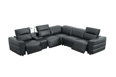 Holly Black Power Reclining Corner Sectional by New Era Innovations at Eve Furniture