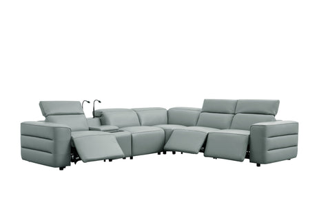 Holly Grey Power Reclining Corner Sectional by New Era Innovations at Eve Furniture