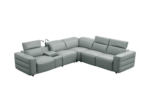Holly Grey Power Reclining Corner Sectional by New Era Innovations at Eve Furniture