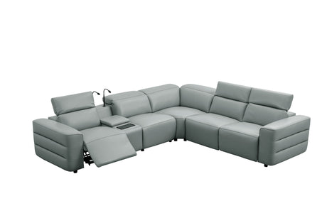 Holly Grey Power Reclining Corner Sectional by New Era Innovations at Eve Furniture