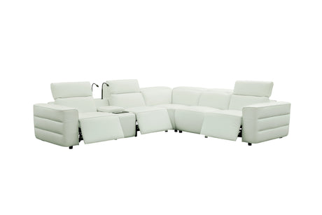 Holly White Power Reclining Corner Sectional by New Era Innovations at Eve Furniture