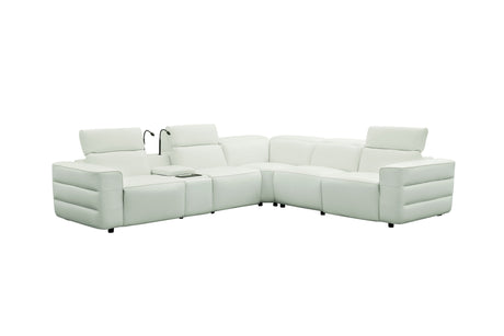 Holly White Power Reclining Corner Sectional by New Era Innovations at Eve Furniture