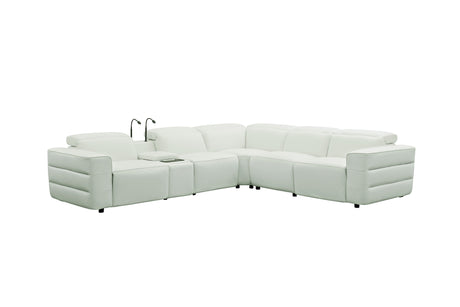 Holly White Power Reclining Corner Sectional by New Era Innovations at Eve Furniture