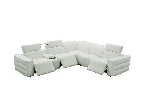 Holly White Power Reclining Corner Sectional by New Era Innovations at Eve Furniture