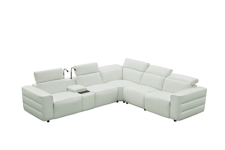 Holly White Power Reclining Corner Sectional by New Era Innovations at Eve Furniture
