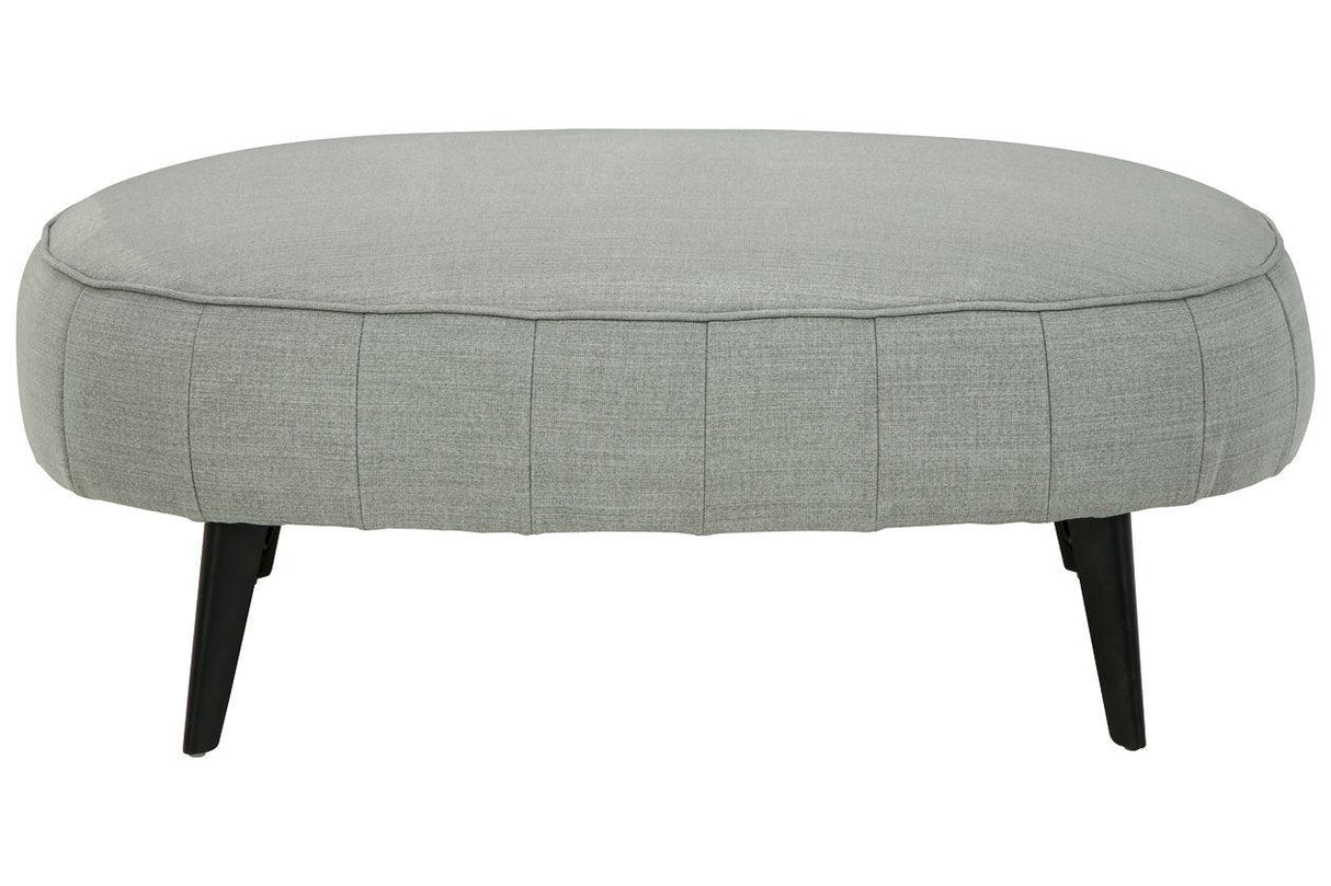 Hollyann Gray Oversized Accent Ottoman by Ashley at Eve Furniture