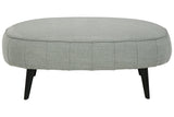 Hollyann Gray Oversized Accent Ottoman by Ashley at Eve Furniture