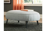 Hollyann Gray Oversized Accent Ottoman by Ashley at Eve Furniture