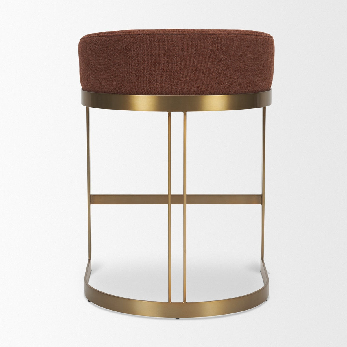 Hollyfield Backless 28.7in Seat Bar Stool | Burgundy Fabric w/ Metal by Mercana at Eve Furniture