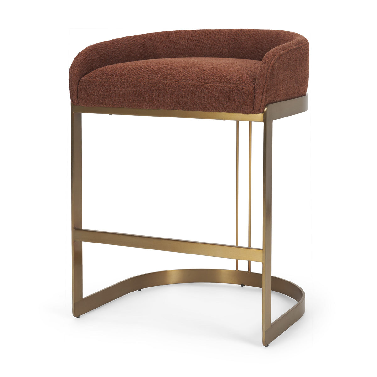Hollyfield Backless 28.7in Seat Bar Stool | Burgundy Fabric w/ Metal by Mercana at Eve Furniture