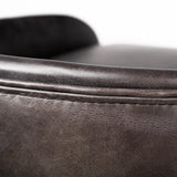 Hollyfield II Black Leather Seat Gold Metal Base Counter Stool by Mercana at Eve Furniture