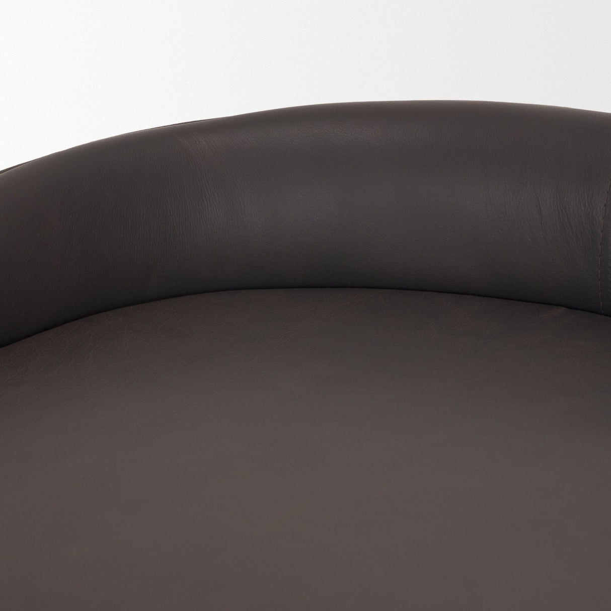 Hollyfield II Charcoal-Brown LeatherSeat Gold Metal Base Bar Stool by Mercana at Eve Furniture