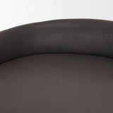 Hollyfield II Charcoal-Brown LeatherSeat Gold Metal Base Bar Stool by Mercana at Eve Furniture