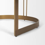 Hollyfield II Cream Fabric Seat W/ Gold Iron Frame Dining Chair by Mercana at Eve Furniture