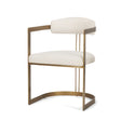 Hollyfield II Cream Fabric Seat W/ Gold Iron Frame Dining Chair by Mercana at Eve Furniture