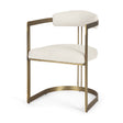 Hollyfield II Cream Fabric Seat W/ Gold Iron Frame Dining Chair by Mercana at Eve Furniture