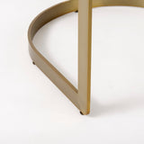 Hollyfield II Cream Fabric Seat W/ Gold Metal Base Bar Stool by Mercana at Eve Furniture