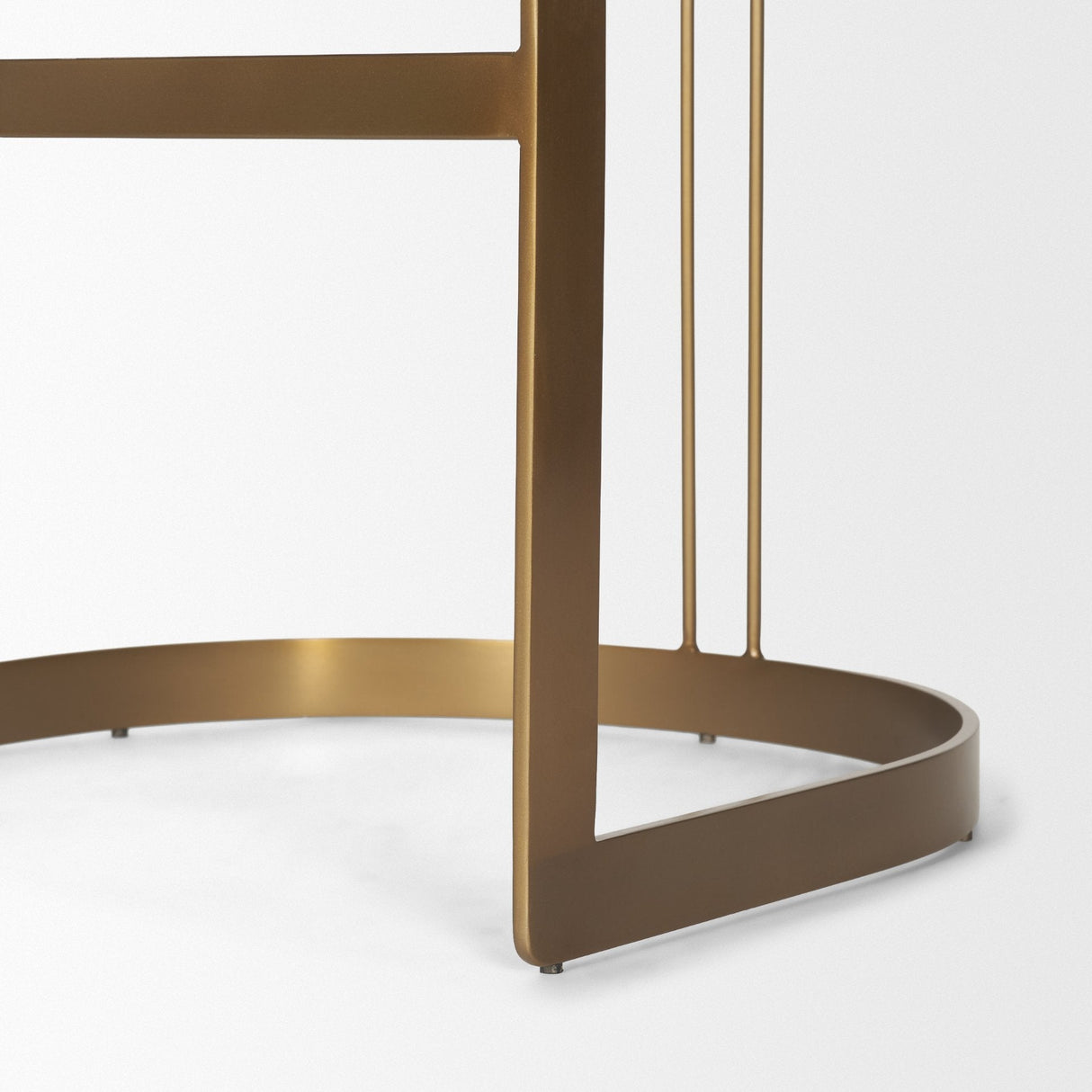 Hollyfield II Cream Fabric Seat W/ Gold Metal Base Bar Stool by Mercana at Eve Furniture