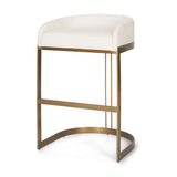 Hollyfield II Cream Fabric Seat W/ Gold Metal Base Bar Stool by Mercana at Eve Furniture