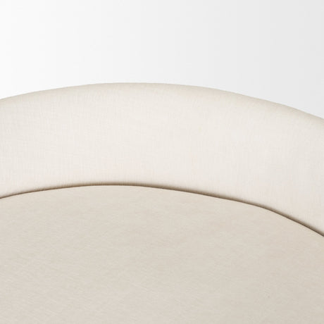 Hollyfield II Cream Fabric Seat W/ Gold Metal Base Bar Stool by Mercana at Eve Furniture