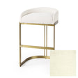Hollyfield II Cream Fabric Seat W/ Gold Metal Base Bar Stool by Mercana at Eve Furniture