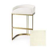 Hollyfield II Cream Fabric Seat W/ Gold Metal Base Bar Stool by Mercana at Eve Furniture