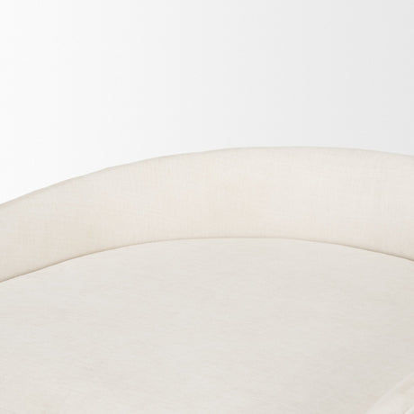 Hollyfield II Cream Fabric Seat W/ Gold Metal Base Counter Stool by Mercana at Eve Furniture