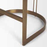 Hollyfield II Cream Fabric Seat W/ Gold Metal Base Counter Stool by Mercana at Eve Furniture