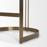 Hollyfield II Cream Fabric Seat W/ Gold Metal Base Counter Stool by Mercana at Eve Furniture
