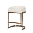 Hollyfield II Cream Fabric Seat W/ Gold Metal Base Counter Stool by Mercana at Eve Furniture