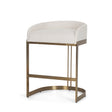 Hollyfield II Cream Fabric Seat W/ Gold Metal Base Counter Stool by Mercana at Eve Furniture