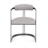 Hollyfield II Gray Fabric Seat W/ Gray Iron Frame Dining Chair by Mercana at Eve Furniture