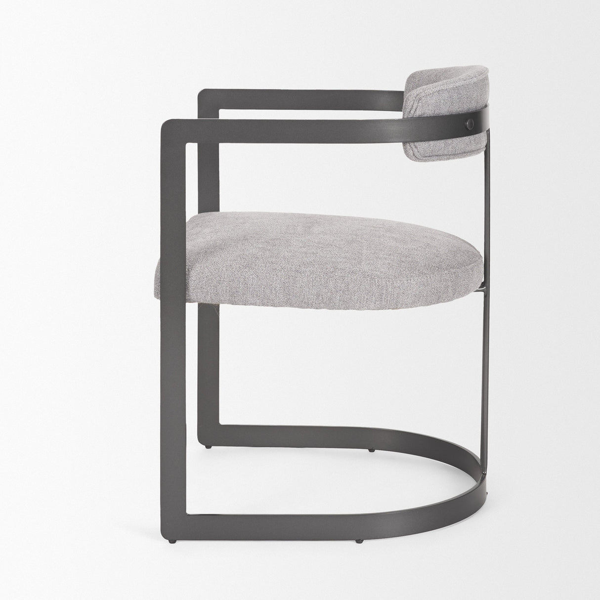 Hollyfield II Gray Fabric Seat W/ Gray Iron Frame Dining Chair by Mercana at Eve Furniture