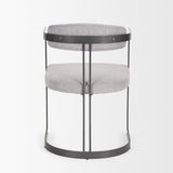 Hollyfield II Gray Fabric Seat W/ Gray Iron Frame Dining Chair by Mercana at Eve Furniture