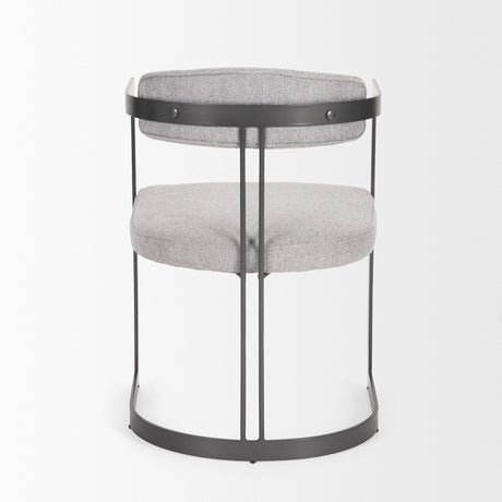 Hollyfield II Gray Fabric Seat W/ Gray Iron Frame Dining Chair by Mercana at Eve Furniture