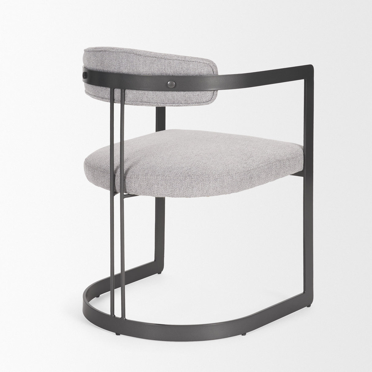 Hollyfield II Gray Fabric Seat W/ Gray Iron Frame Dining Chair by Mercana at Eve Furniture