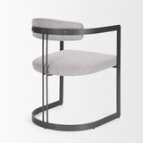 Hollyfield II Gray Fabric Seat W/ Gray Iron Frame Dining Chair by Mercana at Eve Furniture
