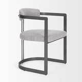 Hollyfield II Gray Fabric Seat W/ Gray Iron Frame Dining Chair by Mercana at Eve Furniture