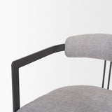 Hollyfield II Gray Fabric Seat W/ Gray Iron Frame Dining Chair by Mercana at Eve Furniture