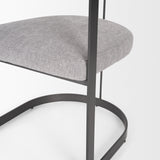 Hollyfield II Gray Fabric Seat W/ Gray Iron Frame Dining Chair by Mercana at Eve Furniture